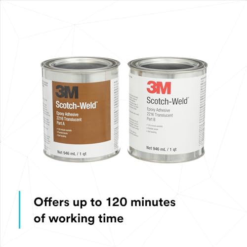 3M Scotch-Weld Epoxy Adhesive 2216, Translucent, Part B/A, 2 Quart Kit