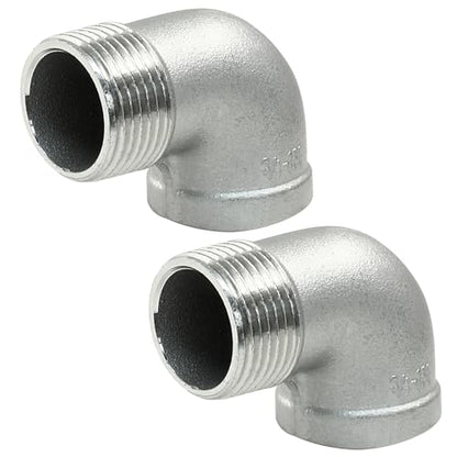 Hordion 2Pcs Stainless Steel 90 Degree Elbow 3/4"NPT Male x 3/4"NPT Female