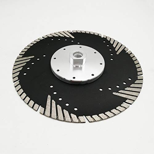 SHDIATOOL Diamond Turbo Blade Dia 9 Inch with Slant Protection Teeth Cutting Stone Granite Marble Concrete Brick with 5/8-11 Thread - size: 230mm(5/8-11 Thread)