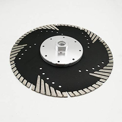 SHDIATOOL Diamond Turbo Blade Dia 9 Inch with Slant Protection Teeth Cutting Stone Granite Marble Concrete Brick with 5/8-11 Thread - size: 230mm(5/8-11 Thread)