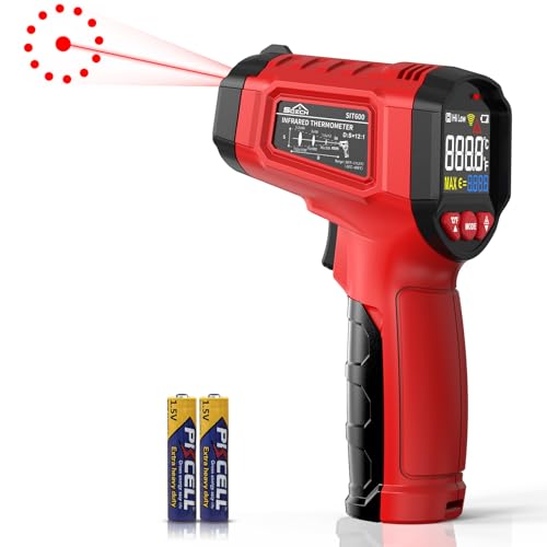 Temperature Gun, SQECH Laser Temp Gun, Digital Infrared Thermometer Gun Red - color: Red(-58℉～1112℉)