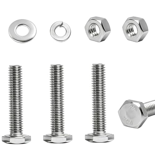 1/4-20 x 3/4" Hex Bolts, with Hex Nuts, Flat & Lock Washers Kit - size: 3/4"