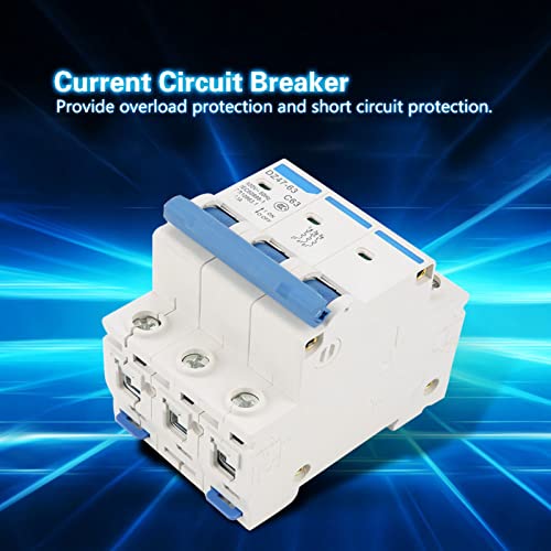 3 Pole Miniature Circuit Breaker, RCCB AC 220/380V 63A DIN Rail Mounting Current Circuit Breaker