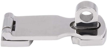 ISURE MARINE Grade Stainless Steel 3" Heavy Duty Door Hasp with Turning Padlock Eye Mount with Screws