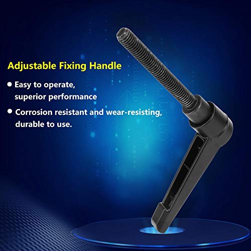 Hilitand 4PCS Male Thread Adjustable Handles, Metal Machine Knobs Adjustable Fixing Handle M5 Male Thread (Screw Rod Length-40MM)