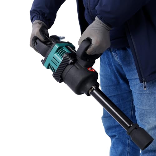 Industrial 1 Inch Air Impact Wrench with 38mm & 41mm Sockets - Heavy Duty Pneumatic Drive for Truck, Tire, and Equipment Repair, 1900 ft-lbs Max Torque, 3-Speed Forward/Reverse, 12.0 cfm, Green
