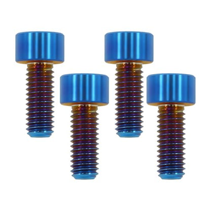 M6x15 Titanium Bolts Socket Head Cap Screw, Burnt Blue, 4PC - color: Burnt Blue, size: M6X15