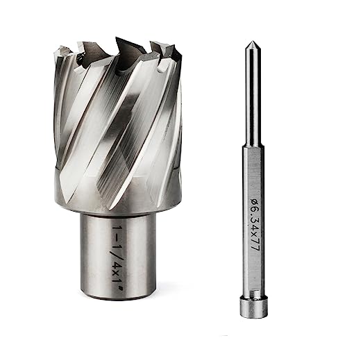 OSCARBIDE 1-1/4"x1 HSS Annular Cutter 3/4" Weldon Shank Mag Drill Bit