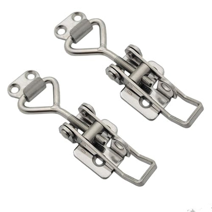 2 Pack OWACH Stainless Steel Adjustable Draw Latch Adjustable-Grip Padlockable Toggle Clamp (2 Pack, Small 2.95"~3.74") - size: 2 Pack, Small 2.95"~3.74"