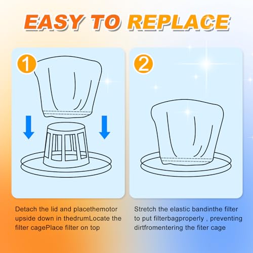 VRC2 Vacuum Filter Bags Compatible with Vacmaster 1.5 to 3.2 Gallon Vacuum