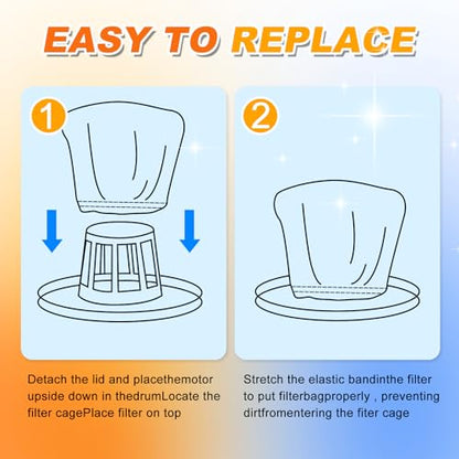 VRC2 Vacuum Filter Bags Compatible with Vacmaster 1.5 to 3.2 Gallon Vacuum