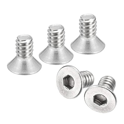 uxcell #10-24x3/8 Flat Countersunk Head Socket Cap Screws, 50Pcs 304 Stainless Steel Hex Socket Flat Head Screws, Full Thread, Countersunk Bolts - size: #10-24x3/8"