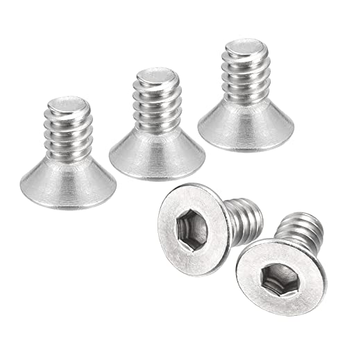 uxcell #10-24x3/8 Flat Countersunk Head Socket Cap Screws, 50Pcs 304 Stainless Steel Hex Socket Flat Head Screws, Full Thread, Countersunk Bolts - size: #10-24x3/8"