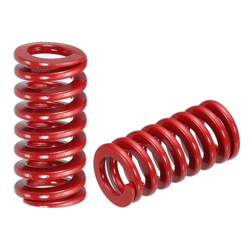 HARFINGTON 2pcs Die Spring 1/2" OD x 1" Free Length SMH2004, Red - size: 1/2" OD x 1" Free Length