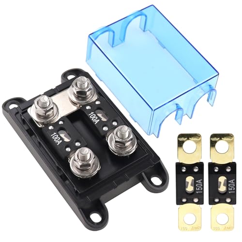 2-Way AMG Mega Fuse Holder Kit, Includes 2 Pcs 100A and 2 Pcs 150A ANM Fuse for Cars - size: 100A150A