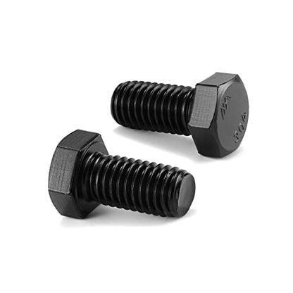 1/4-20 x 1 Inch Hex Head Screw Bolt, 10Pcs 18-8 (304) Stainless Steel, Fully Threaded,Black Oxide by SG TZH - size: 1/4-20 x 1"