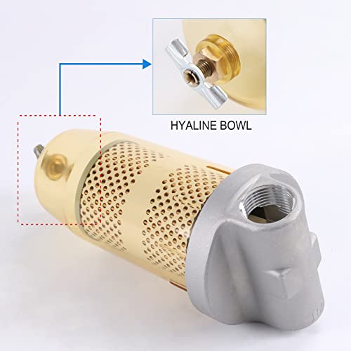 496 Fuel Tank Filter Assembly with Wrench, 30 Micron Max 25 GPM 150 PSI