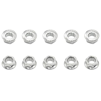 M8-1.25 / 8mm Hex Serrated Flange Nuts M8 x 1.25 Stainless Steel Nut (10pcs)