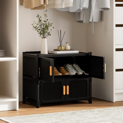 3-Tier Shoe Cabinet, 12-Pair Storage for Entryway - size: 3-Tier