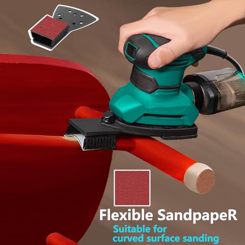 FOWOK 160pcs Sandpaper for Skil Detail Sander, 60-240Grit Sanding Sheets - size: Standard Sandpaper without Pads