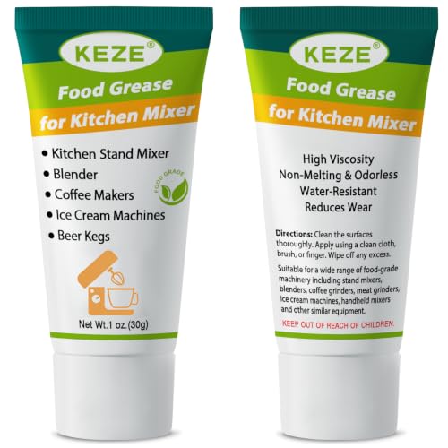 Keze Food Grade Equipment Lubricant, Food Service Equipment Lube for kitchenaid Stand Mixer, Beer Kegs, Slushee and Espresso Machine, Odorless Kitchen Mixer Grease, 1 oz 2-Pack - color: Food Grade Grease for Kitchenaid Stand Mixer, size: 2 oz