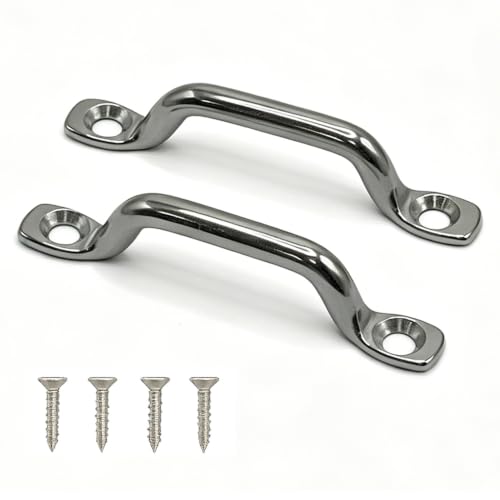 Stainless Steel Door Pull Handles with Screws for Closet Doors and Drawers,2 Pack