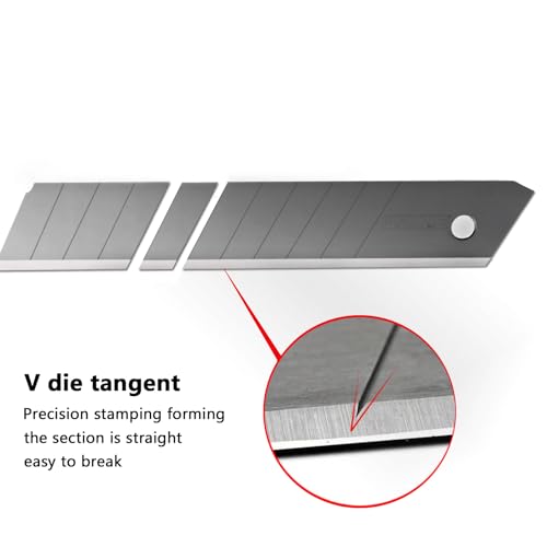 18mm Utility Knife Replacement Blades,60 Degree Snap Off SK4 Steel Blades for Retractable Cutting Knives, Hobby, Craft Knife, Box Cutter 100PCS - size: 18MM 100PC