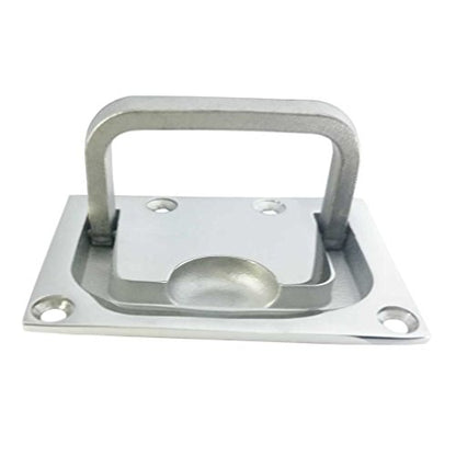 316 Stainless Steel Ring Pull Handle, Marine Flush Lifting Handle, Rectangular Grip Size 76MM*56MM