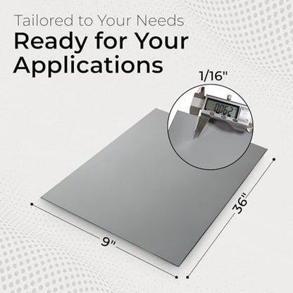 Exactly Rubber - Commercial Grade Silicone Sheet, 60A Durometer Silicone Mat, -80 to 450°F Temperature Resistant Rubber Mat, Rubber Sheet with 350% Elongation, Made in The USA, 1/16 x 9” x 36”, Grey - color: Grey, size: 1/16 x 9 x 36