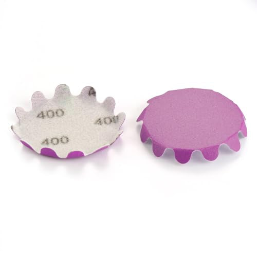 MAXMAN 2"Sanding Discs, 400 Grit Flex Edge Sandpaper, for Drill/Bowl Sander - style: 400 Grit