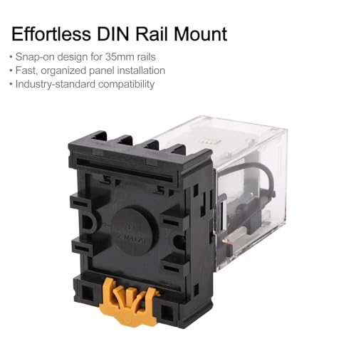 Baomain Power Relay MK2P-I 12VDC Coil DPDT 8 Pin with Plug-in Terminal Socket,for Automation and Control Systems