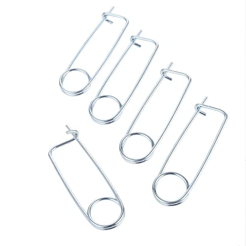 8PCS Steel Brooch Shape Cotter Safety Pins, Spring Pin Quick Lock Brooch Locking Fastener for Farm Lawn Garden Hitch -6Sizes (Size: 2*45*16mm 8PCS/Set) - size: Size: 2*45*16mm 8PCS/Set