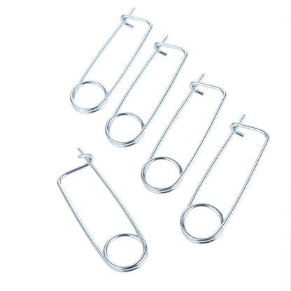 8PCS Steel Brooch Shape Cotter Safety Pins, Spring Pin Quick Lock Brooch Locking Fastener for Farm Lawn Garden Hitch -6Sizes (Size: 2*45*16mm 8PCS/Set) - size: Size: 2*45*16mm 8PCS/Set