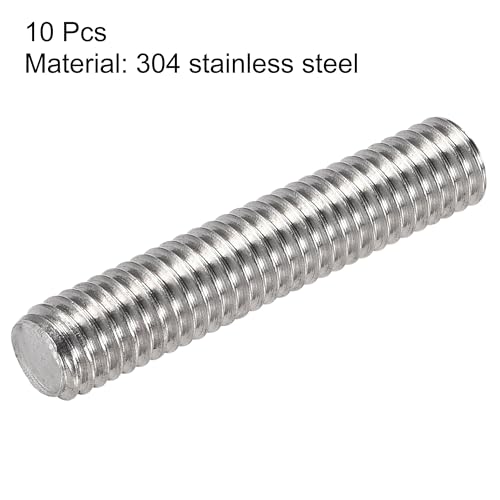 uxcell 10Pcs M6 x 30mm Fully Threaded Rod 304 Stainless Steel Right Hand Threads,M6-1.0 Thread Pitch - size: M6 x 30mm