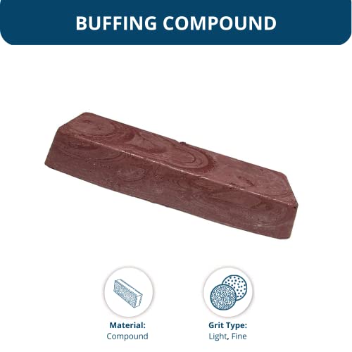 Benchmark Abrasives Red Buffing Compound for Polishing Removing Scratches from Soft Precious Metals, Jewelry, Aluminum, Gold, Silver, Copper, 1 Pound Bar (Jewelers Rouge) - style: Jewelers Rouge