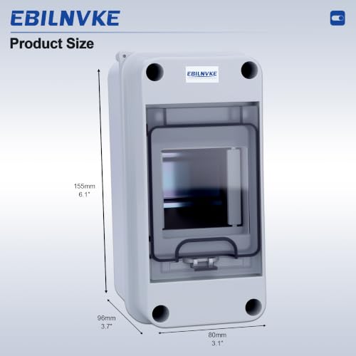 3 Way Circuit Breaker Box, Waterproof Distribution Protection Box - color: HT, size: 3 Way 80x95x160 MM
