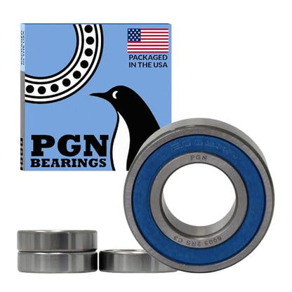 PGN 6003-2RS (4 Pack) Ball Bearing 17x35x10mm Chrome Steel Sealed