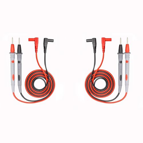 1000V 10A Multimeter Test Leads Probes Banana Plug, 2set Digital Multimeter Probes Electrical Test Probe (4 PcsTest Leads Probes) - color: red&black-4