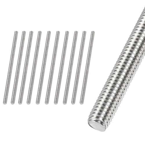 M8 x 30mm Fully Threaded Rod & Studs, 304 Stainless Steel Right Hand Threads Rods, M8-1.25 Thread Pitch for Anchor Bolts, Clamps, Hangers and U-Bolts 10pcs - size: 30mm