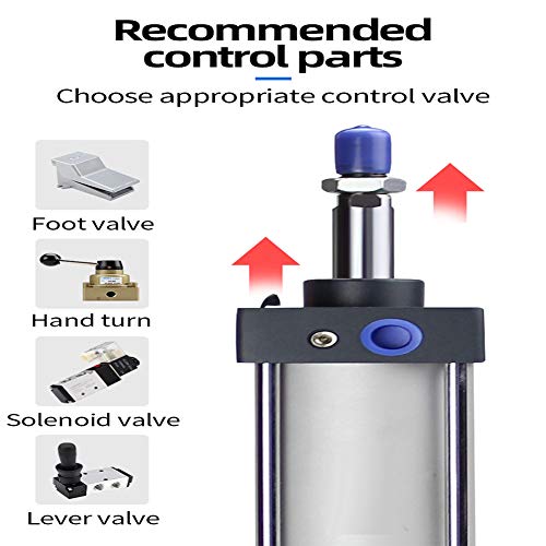 Beduan Pneumatic Air Cylinder SC 63 x 200 Screwed Piston Rod Dual Action 63mm Bore 200mm Stroke - size: SC 63 X 200