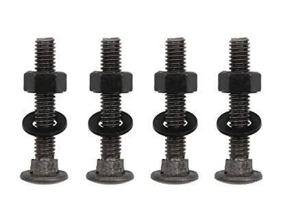 LBY 10 Sets Carriage Bolts Screws Assortment Kit, 5/16-18 x 2'' Round Head Square Neck Bolts (with Hex Nuts and Flat Washers), 45# Steel (Black) - size: 5/16-18 x 2"