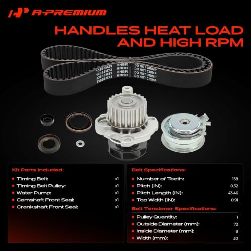 A-Premium Engine Timing Belt Kit with Water Pump