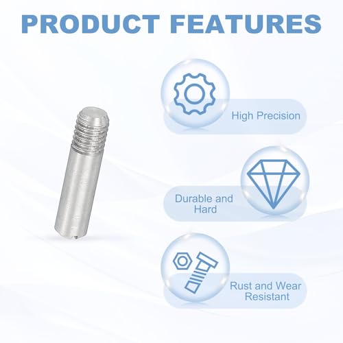 PATIKIL M3 x 12mm Slotted Cylindrical Pin, 15 Pcs 304 Stainless Steel Dowel External Thread Slotted Pin Screw for Home Furniture Cabinet Improvement, Silver Tone - size: M3 x 12mm