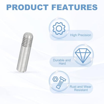 PATIKIL M3 x 12mm Slotted Cylindrical Pin, 15 Pcs 304 Stainless Steel Dowel External Thread Slotted Pin Screw for Home Furniture Cabinet Improvement, Silver Tone - size: M3 x 12mm