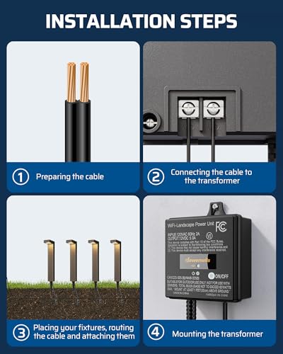 DEWENWILS 60W WiFi Low Voltage Transformer, 120V AC to 12V DC - style: WiFi-60W