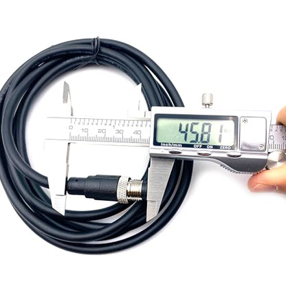 6.56ft M12 12 Pin Male Connector Cable, A Code Straight Molding Wire Male Aviation Sensor Electrical PVC Cable Industrial Molded Wire AWG26（2Meter） - size: 6.56ft