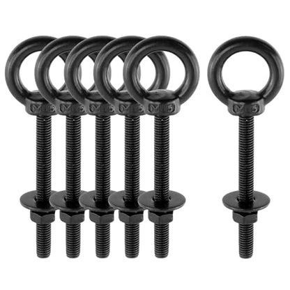Antrader Lifting Shoulder Eye Bolts,M5 x 50mm,Stainless Steel,Black,6 Sets - size: M5 x 50mm