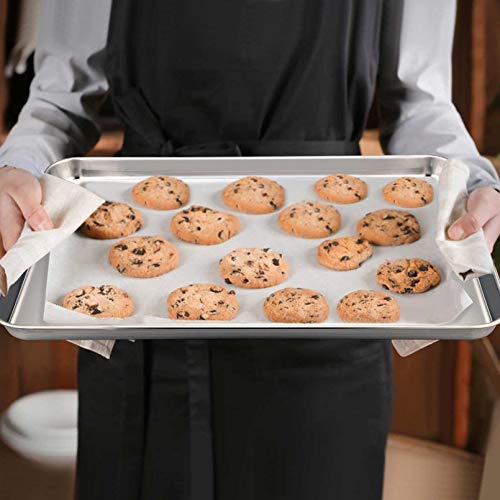 TeamFar Toaster Oven Pan, Stainless Steel Toaster Oven Tray, 12.4"x 9.7"x1" - size: 12.4" x 9.7" x 1"