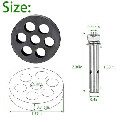 [4 Pack] Heavy-Duty Anti-Vibration Pads Rubber Isolator Mounting Brackets Kit with 8 Expansion Screws + 4 Shock Absorbing Pads – Designed for Mini Split AC/Central Air Conditioner/Air Compressor Feet
