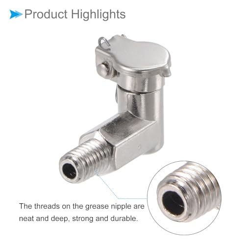 Spring Grease Oil Cup Cap, | M6x1 Thread | L Shape Oil Container Cup Oiler Lathe Machine Power Accessories - (Applications: for Industrial Lubrication), 4-Pieces - size: M6x1mm